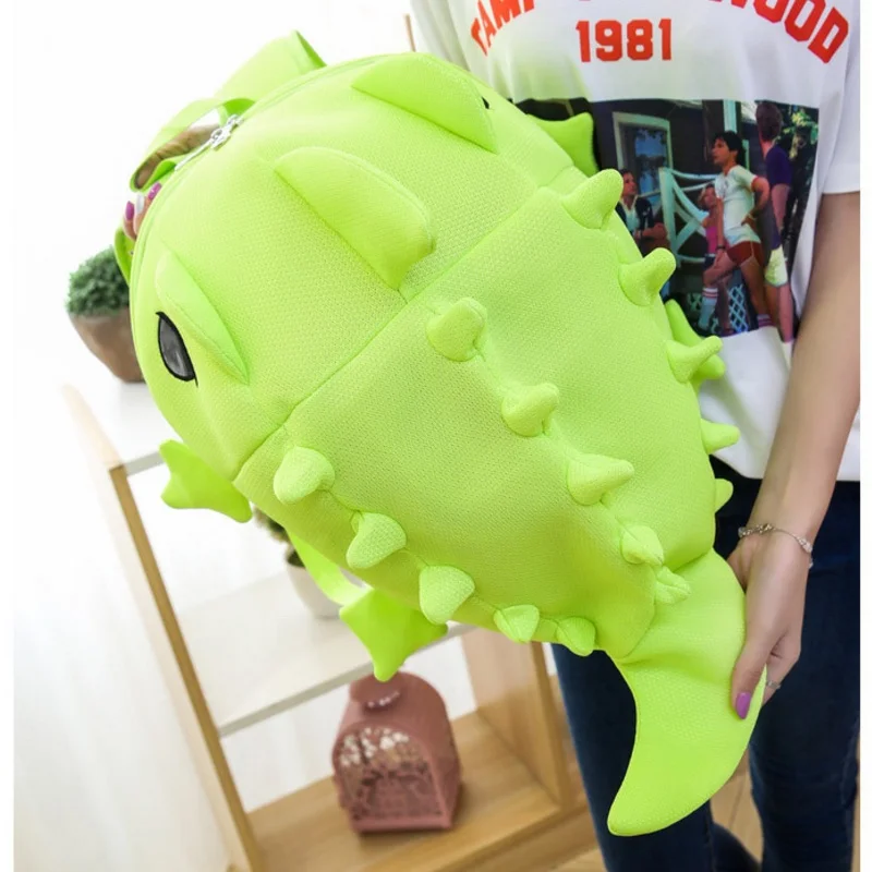 Творческий Хамелеон мультфильм девушки мальчик рюкзак 3D Монстр динозавров