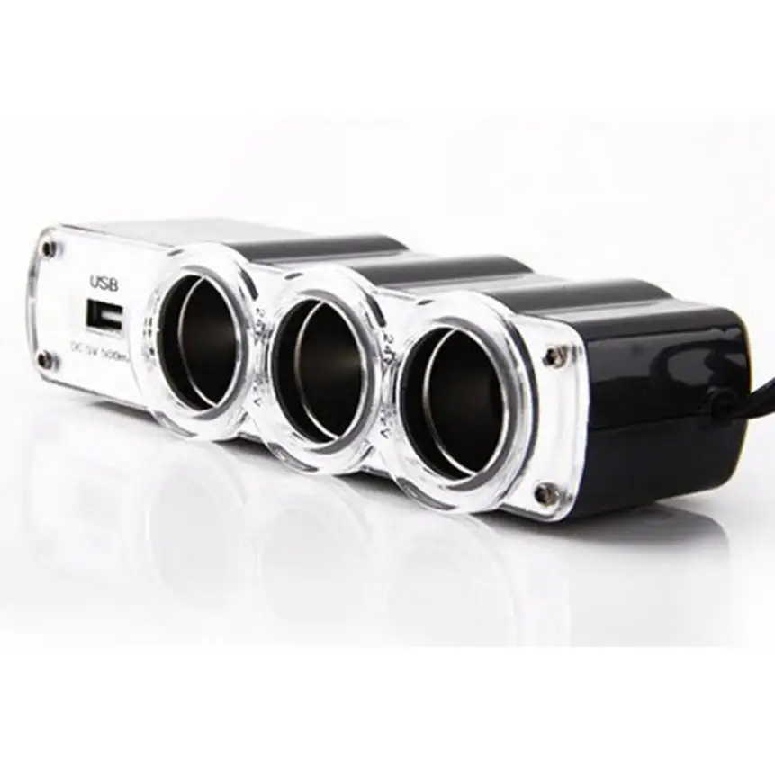 Новинка зарядное устройство USB 1 шт. и три розетки фоторазветвитель Mar6|cigarette lighter