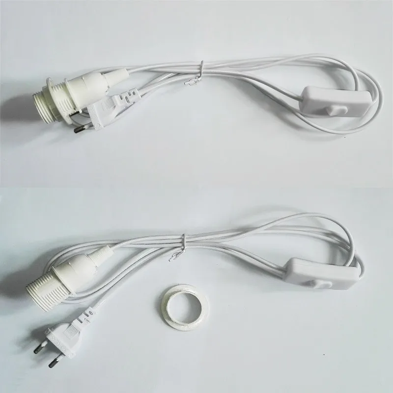 1,8 м Мощность шнур половиные спиральные E14 светодиодный держатель лампы, круглый разъем и переключатель, не больше, чем AC250V 2A