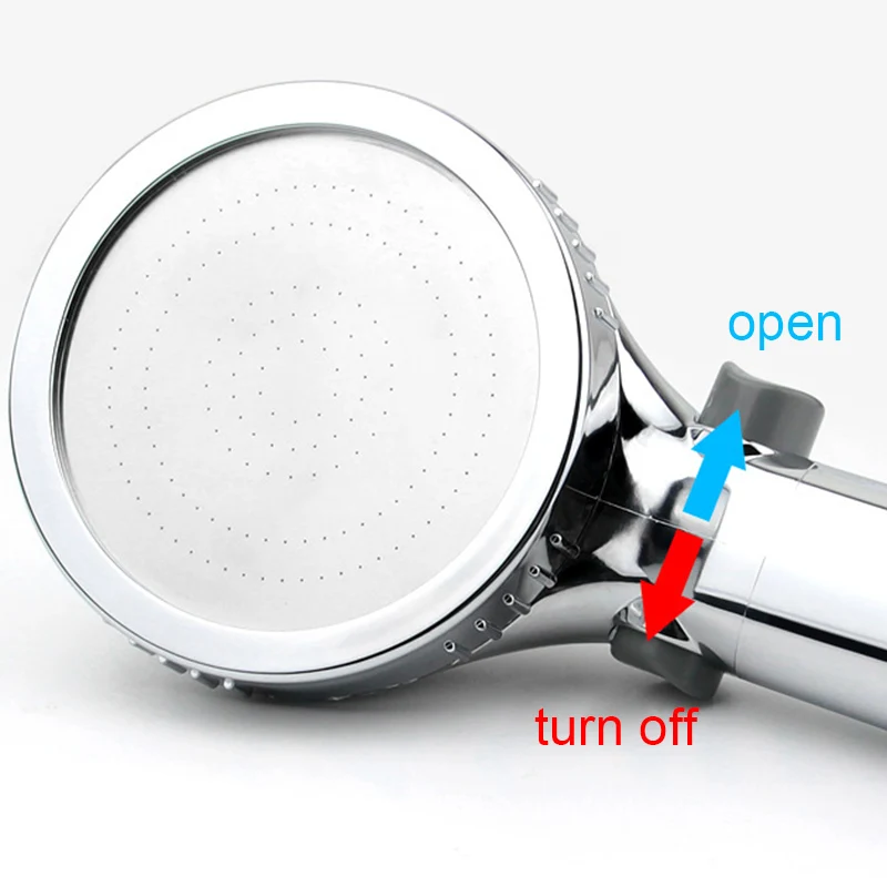 

High Pressure Shower Head 3 Spary Setting with Pause Switch Water Saving Detachable H99F