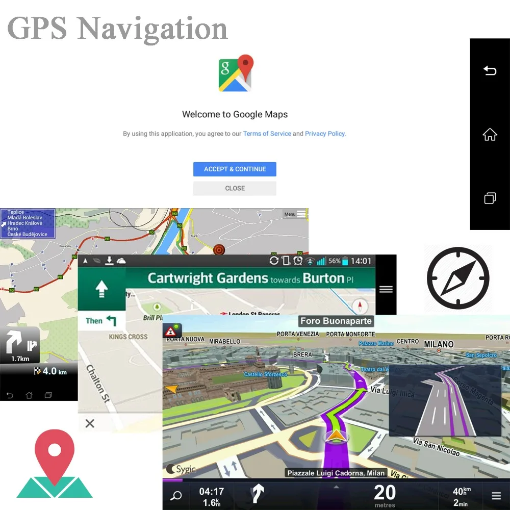 Автомобильная камера Android gps навигация 7,84 'сенсорный экран 3g/4G сеть четырехъядерный 1. 3g Гц Bluetooth 1080P DVR камера заднего вида