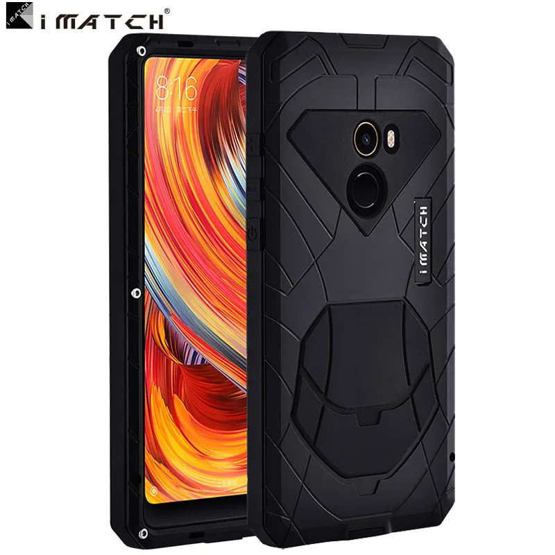 Для Xiaomi mi Mix 2 Чехол из алюминиевого металла + силиконовый чехол для задней крышки