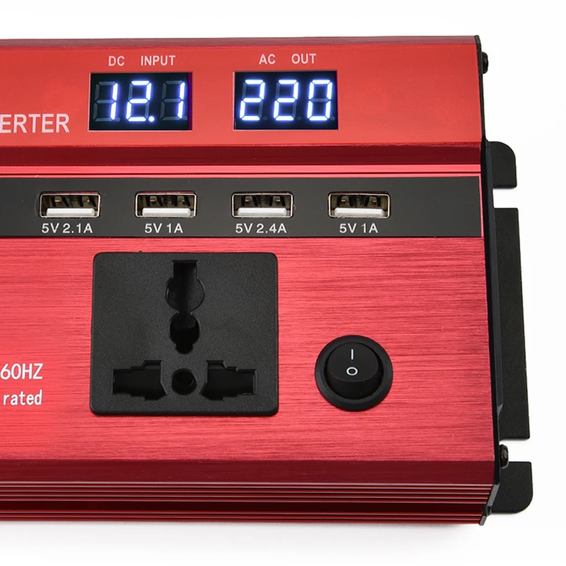 VicTsing автомобильный силовой инвертор 3000 Вт DC 12 В к AC 220 4 порта USB 1 розетка зарядное
