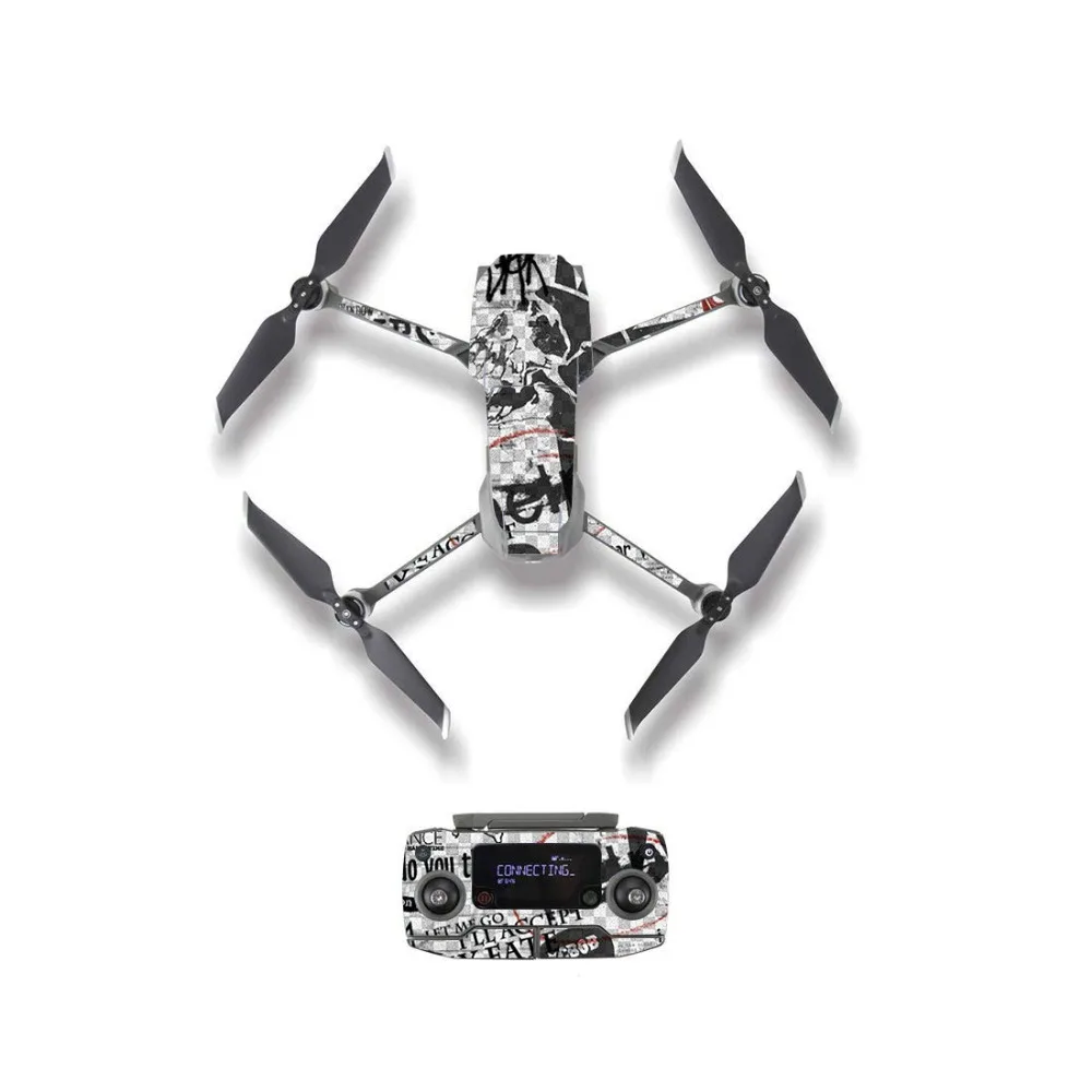 Крутой Череп Стиль кожи наклейка для DJI Mavic 2 Pro& Zoom Drone корпус пульт дистанционного управления батарея защитная пленка