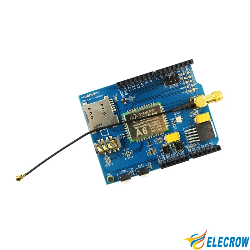 Elecrow A6 GSM GPRS Щит для Arduino модуль эффективного чипа с антенной развитию DIY Телефон