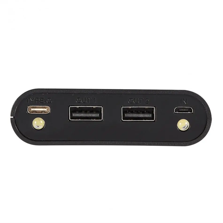 20000mAh двойной USB внешний аккумулятор чехол DIY Kit зарядное устройство чехол для аккумулятора с ЖК-дисплеем type-C и микро-usb входом