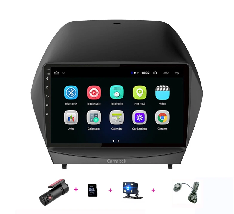 with dvr cam mic Автомагнитолы Android мультимедиа для hyundai IX35 TUCSON 2009 2010 2011 2012 2013 Chrome навигации головное устройство - Цвет: with dvr cam mic