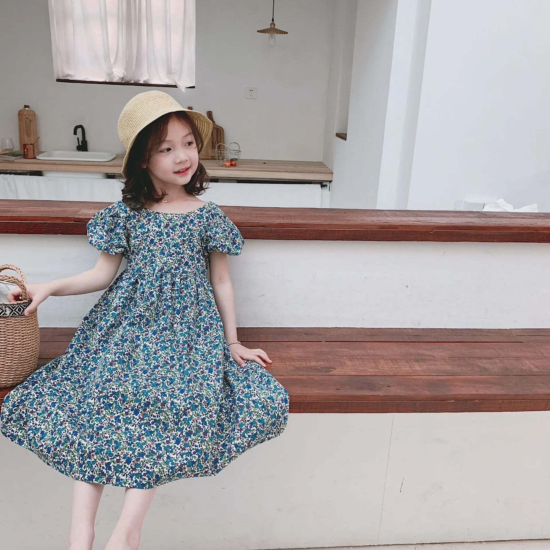 Girl dress 2019 Summer New children Girls fashion flower open-back princess | Детская одежда и обувь