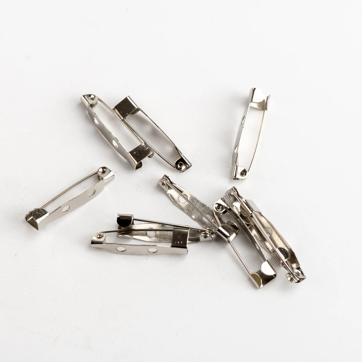 Серебряная квадратная брошь с булавкой в виде лотка замком оптовая продажа