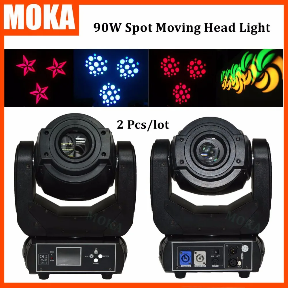 2 шт./лот 90 Вт прожектор с движущейся головкой Светодиодный Gobo LED 3 лицевой