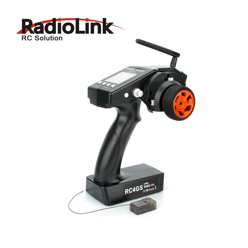 RadioLink RC4GS 2 4G 4CH RC автомобиль контроллер передатчика + R6FG гироскоп внутри приемник