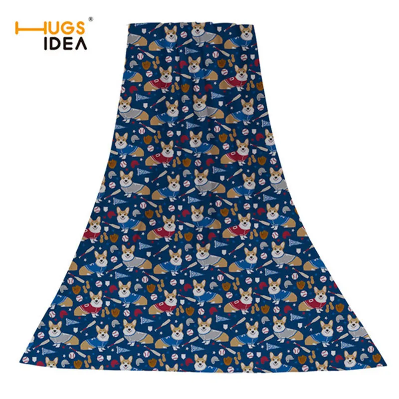 HUGSIDEA летние пляжные полотенца высокого качества милые корги с цветочным принтом