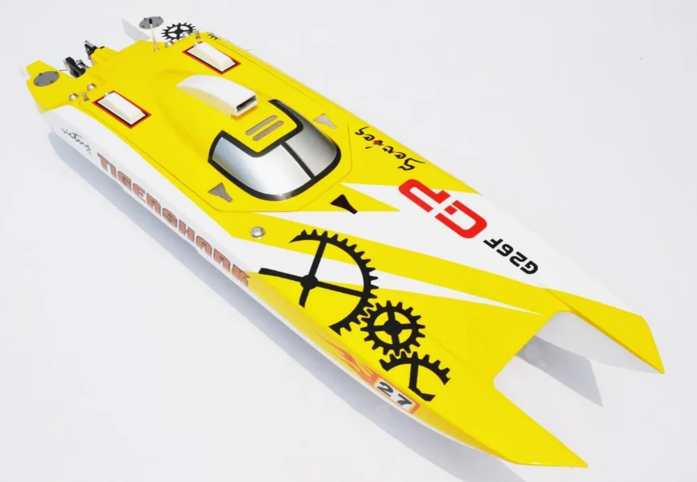 Новый DTRC G30F катамаран Тигр Акула стекловолокно 30CC бензиновая гоночная лодка с