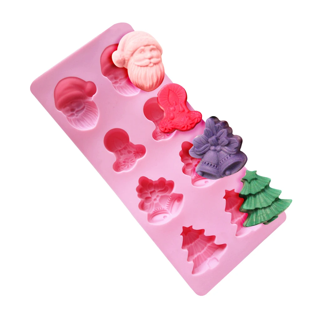 Christmas Tree Bells Silicone Mold Soap Molds Handmade Chocolate Cake Sugar Cookies Biscuit Jelly Ice Mould Pastry Baking Tools | Дом и сад