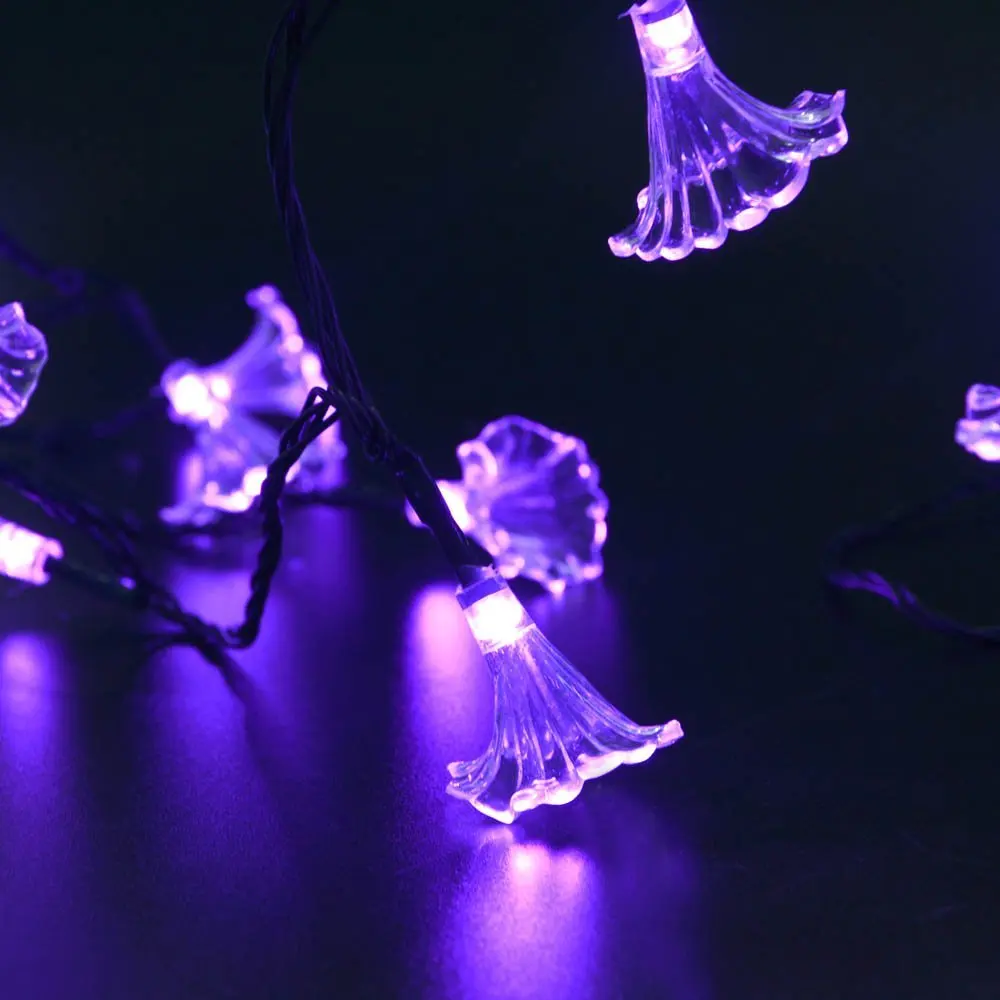 15ft 20LED солнечный свет шнура водостойкий открытый Рождество освещение Декор подсолнечника Форма для патио дерево