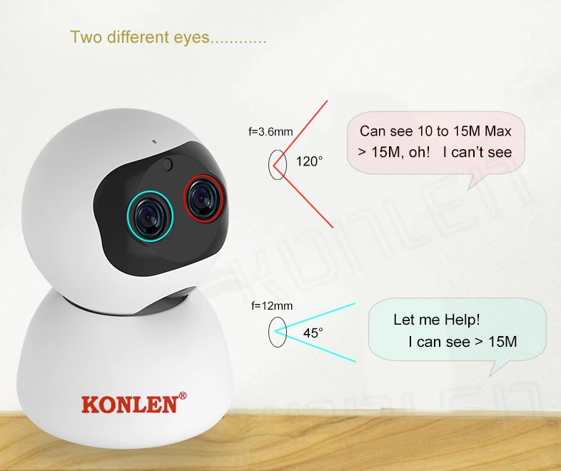 Ip-камера с двумя объективами, PTZ, wifi, автоматическое отслеживание, зум, CCTV, 1080 P, 2MP, домашняя, умный дом, безопасность, облако, широкий угол, видео, собака, Детская ИК-камера