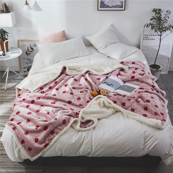 style4 Новые Мягкие флисовые пледы со снежинками, двухслойные толстые зимние плюшевые пледы на диван, покрывала для кровати, покрывала 200*230 см - Цвет: style4