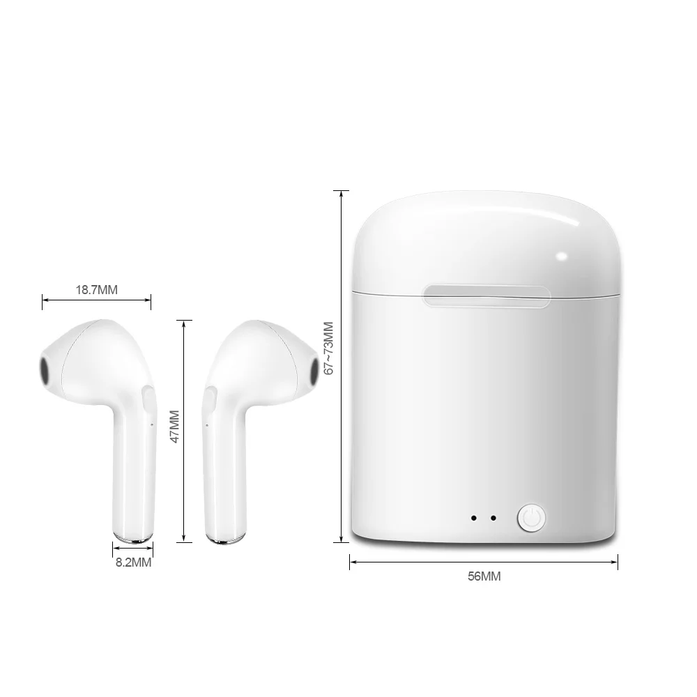 TWS i7s Спортивная Bluetooth гарнитура с стерео беспроводным микрофоном беспроводная