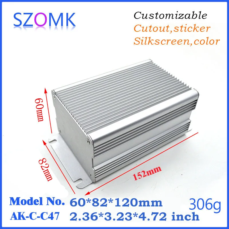 1 шт. алюминиевый корпус szomk для усилителя 60*82*120 мм|enclosure electric|enclosure kitenclosure mesh |