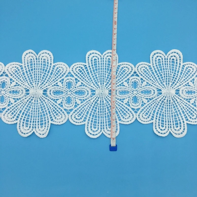 1 ярд белый/Black14.5CM кружево лента тесьма отделка Кружева DIY вышитые для шитья