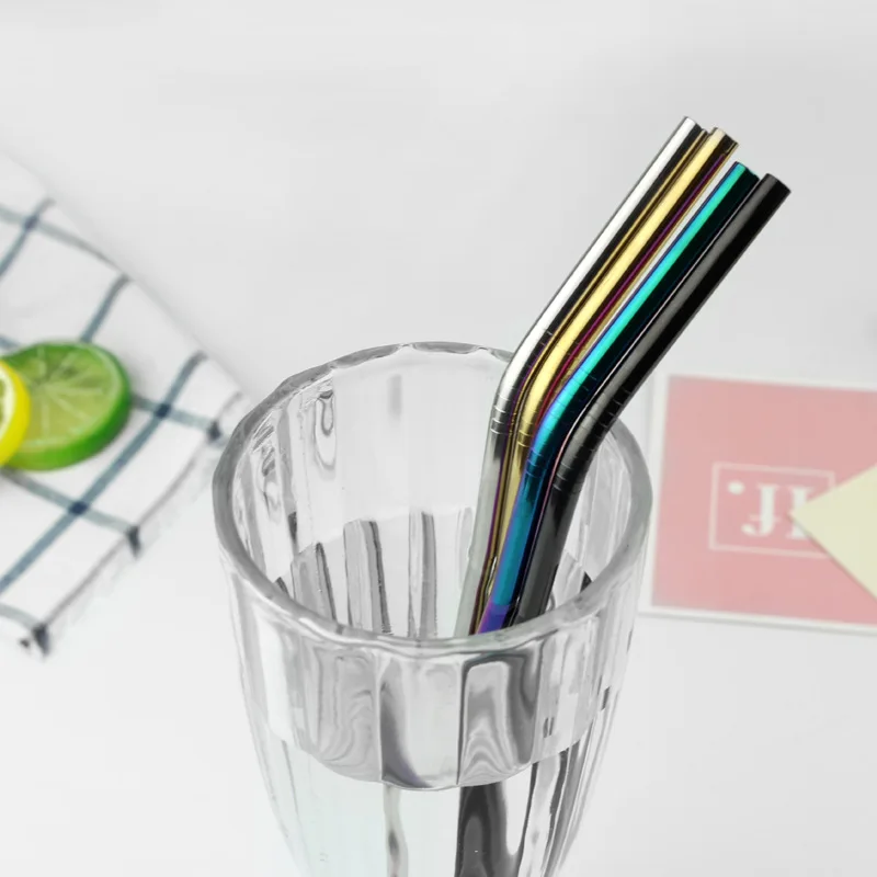 100 шт соломинки из нержавеющей стали пузырьковый чай Диаметр многоразовые для