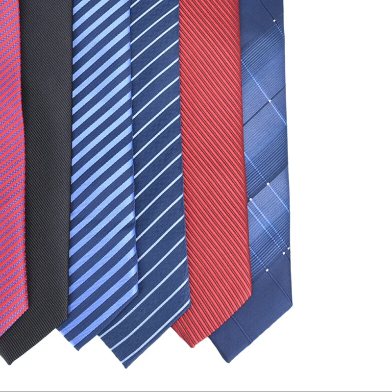 Для мужчин молния галстук легко вытащить ленивый 8 см классические полосатые