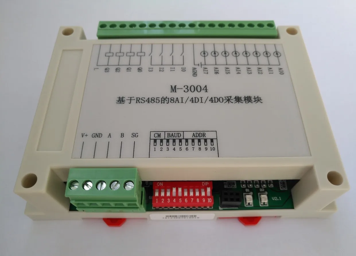Модуль сбора данных RS485 8AI/4DI/4DO Modbus RTU|Счетчики| |