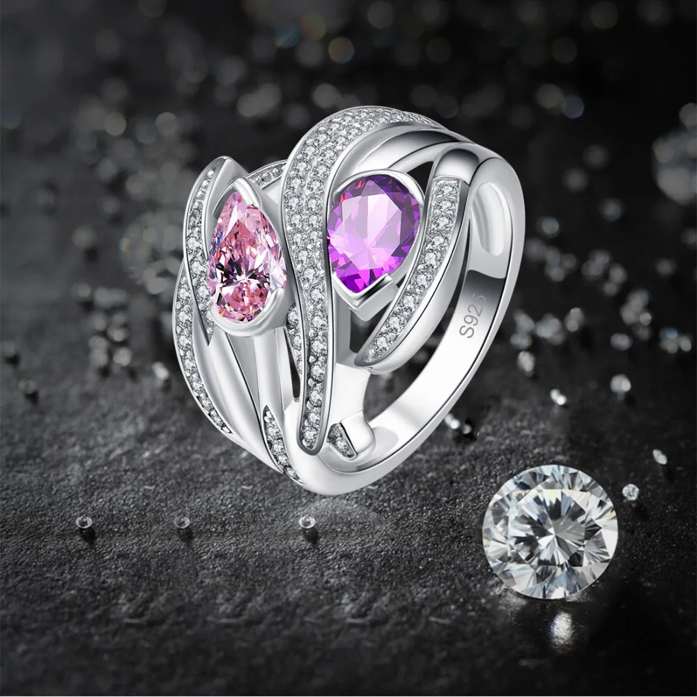 Jrose 2.8ct роскошное ювелирное изделие в стиле ретро 100% Стерлинговое Серебро 925 пробы