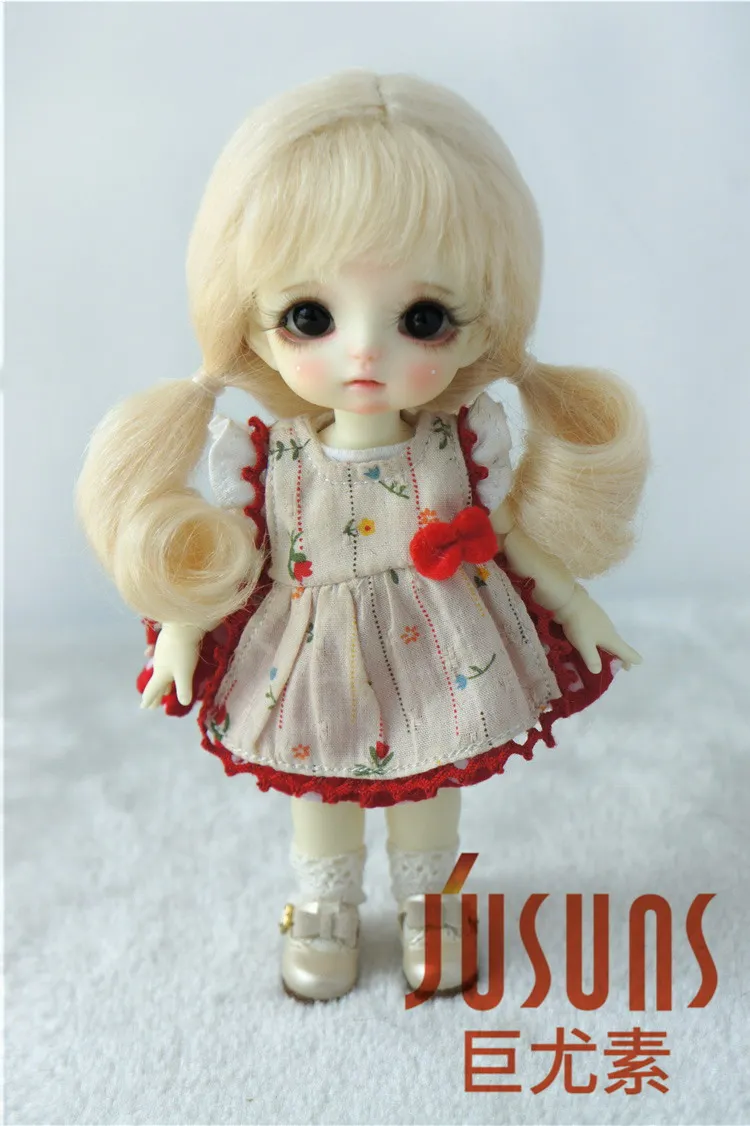 JD426 1/12 1/8 1/6 Милая длинная мохеровая кукла BJD парик мягкая волнистая размер волос 4 5