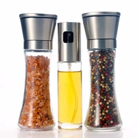 salt and pepper grinder and olive oil sprayer set tall salt and pepper shakers with adjustable coarseness