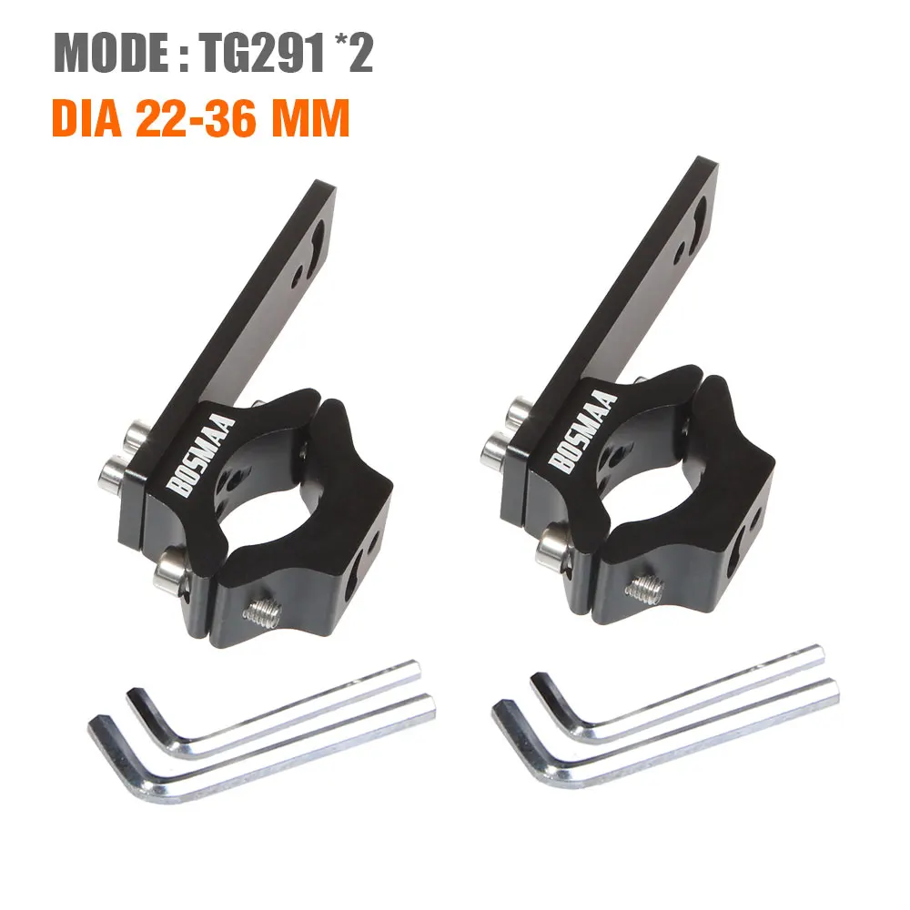 TG291 2pcs BOSMAA TG29 мотоцикл светодиодный фонарь трубка кронштейн вилки для кафе, Рейсер, чоппер мотоцикл охотничий зажим с лампой держатель 22-54 мм - Цвет: TG291 2pcs