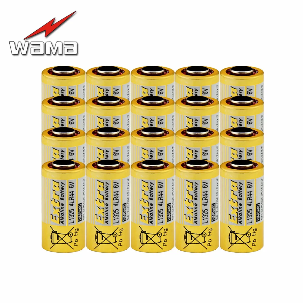 

20pcs/lot Wama 6V 4LR44 Alkaline Primary Battery For Dog-Collar Beauty Pencil Alarm Etc. Wholesale Price
