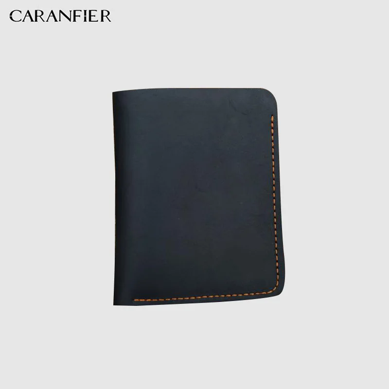 CARANFIER новые бумажники Crazy Horse кожаные для мужчин модный перекрестный стиль