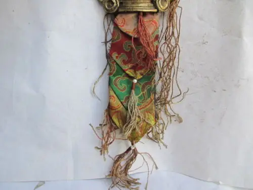 Сложная китайская тибетская латунная подвесная скульптура с головой орла чтобы предотвратить