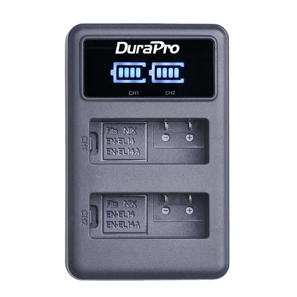 1200mAH EN-EL14 EN EL14 EL14A батарея камеры + LED USB зарядное устройство для Nikon d5300 d5200 d5100 d3100 d3200