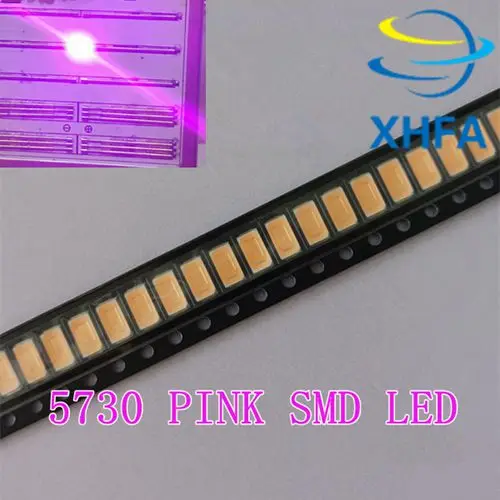 100 шт. 5630/5730 SMD/SMT розовые диоды для поверхностного монтажа SMD SMT 5730 светодиодный чип