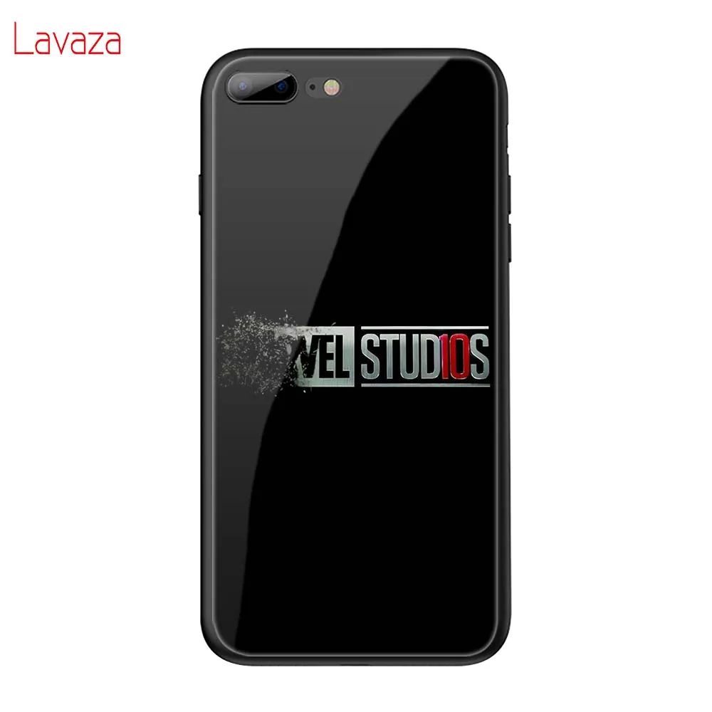 TG17 Lavaza MARVEL Studio Мстители закаленное стекло ТПУ чехол для iPhone 6 6S 7 8 Plus 5 5S SE XR X XS 11 Pro MAX чехол - Цвет: TG17
