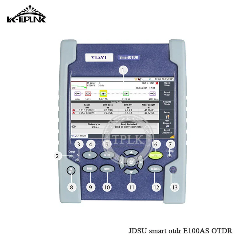 Высокая производительность E100AS Smart OTDR оптический временной рефлектометр 30/30 дБ SM