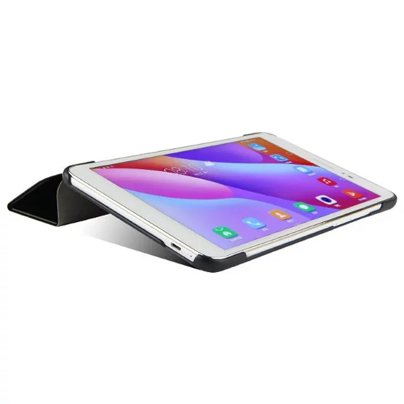 Ультратонкий чехол книжка из ПУ кожи с подставкой 3 сложения защитный для Huawei