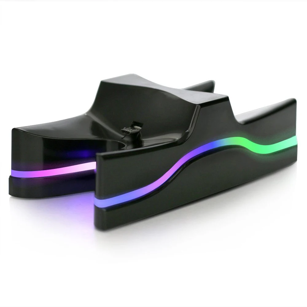 Красочная подставка для зарядки PS4 контроллер LED DC 5V двойной зарядное устройство