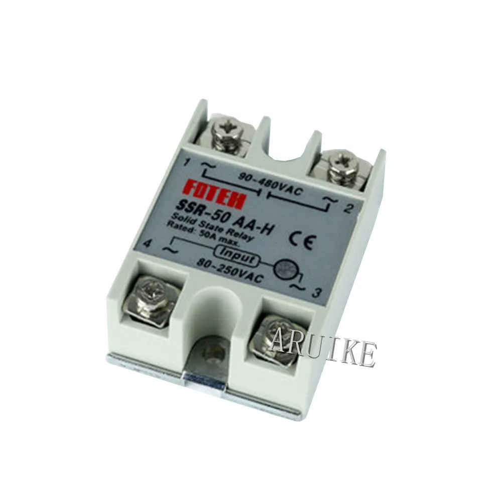 Твердотельное реле SSR 50AA H 60AA 75AA 30A 40A 50A фактически 80 250V AC 90 480V твердотельный