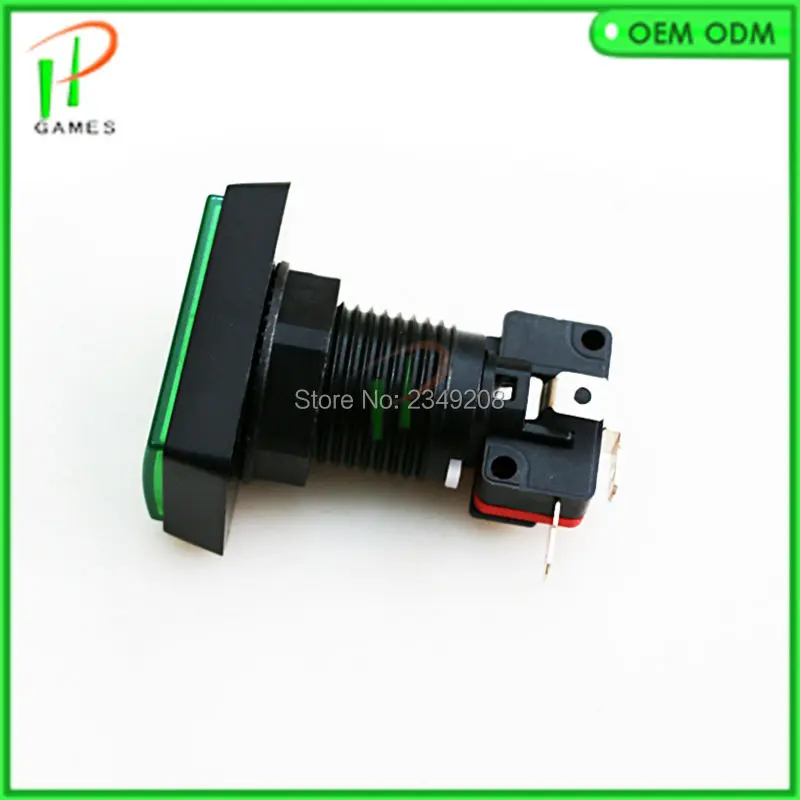 Кнопочная LED подсветка 49 мм * 33 12 В с микропереключателем для аркадной музыкальной