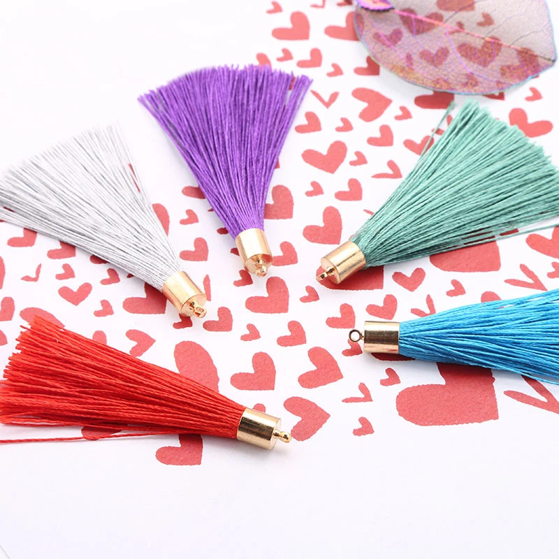 10 шт./упак. 6 см Мини Металл Кепки Tassel Pendant украшения аксессуары DIY ручной работы Материал Шторы Закладка для книги для творчества