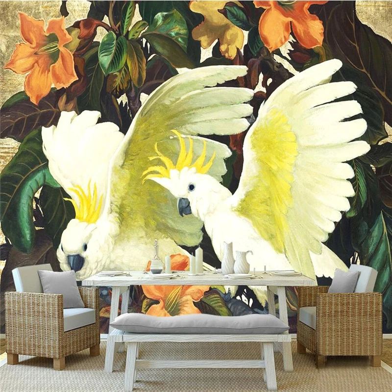Wallpapers YOUMAN Custom 3d Wallpaper of Walls Bird And Branches Photo for Kids Room Girls Bedroom Decor Wall | Обустройство дома