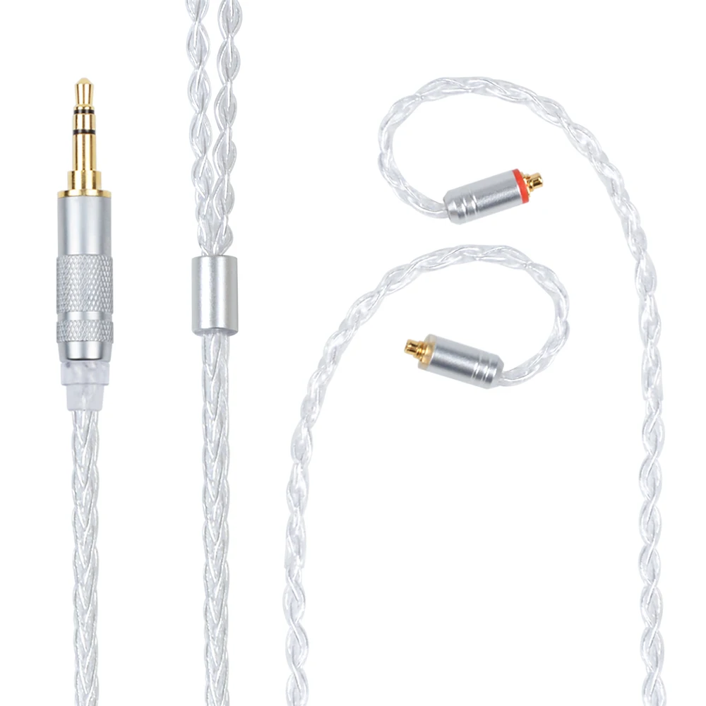NICEHCK MMCX/2Pin Connector 4.4/3.5/2.5mm Balanced 8 Core Silver Plated Cable For ZS10 AS10 TFZ M6/P3/DT300/DT500 HK6 | Электроника