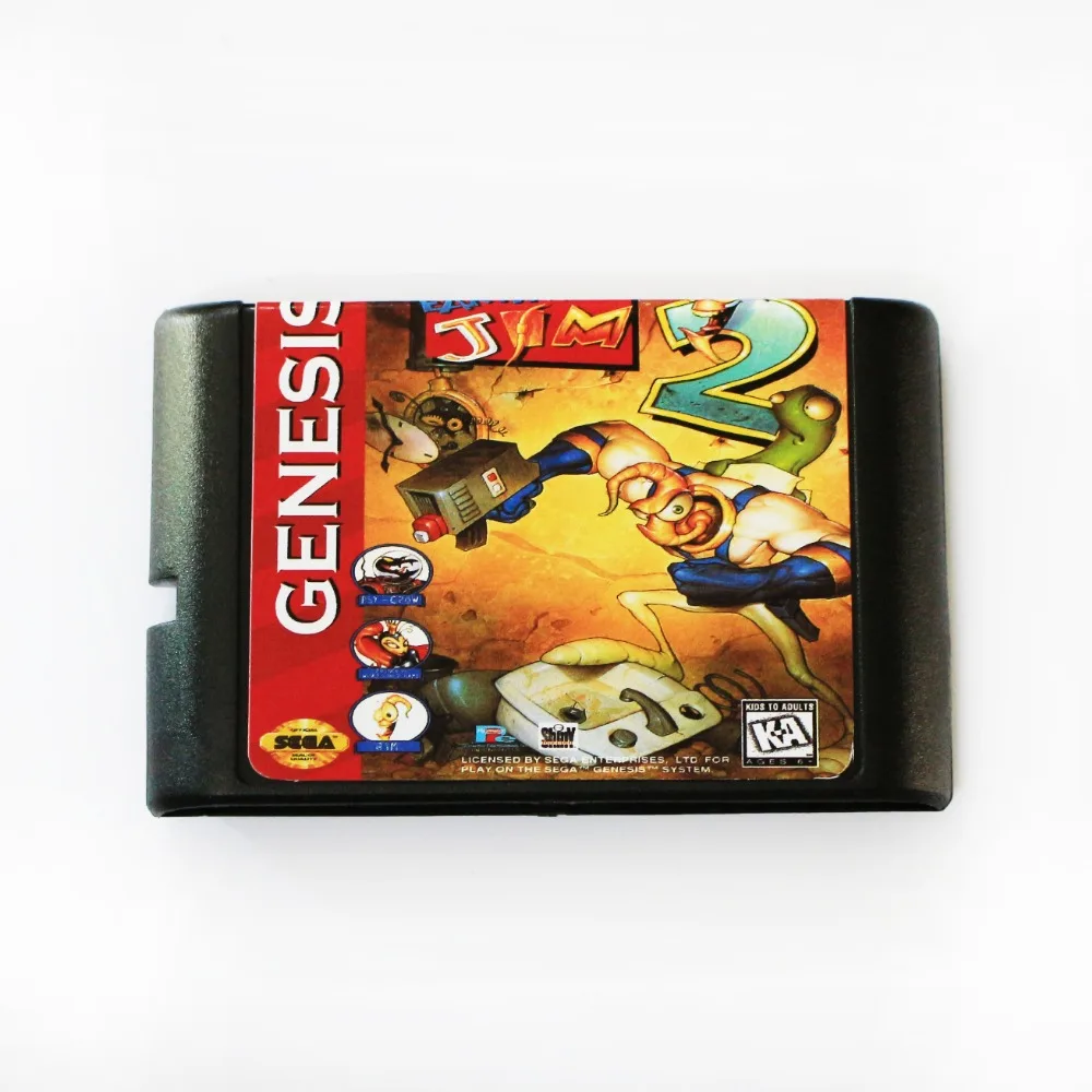 Игровая карта Earth Worm Jim 2 16 bit MD для Sega Mega Drive SEGA Genesis|Картриджи| |