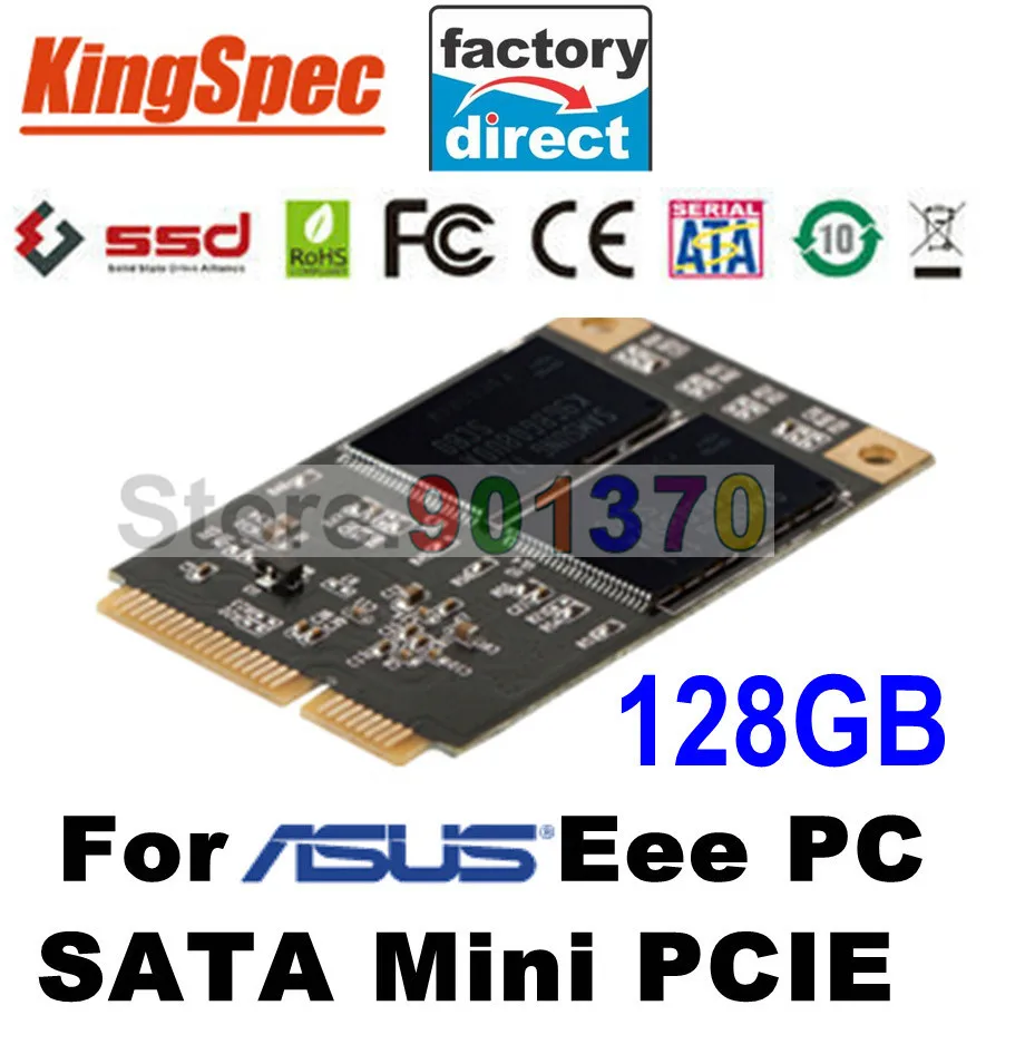 Kingspec Мини PCIE SATA III II SSD 128 ГБ Твердотельные Накопители жесткий Диск Для ASUS Eee PC S101 900