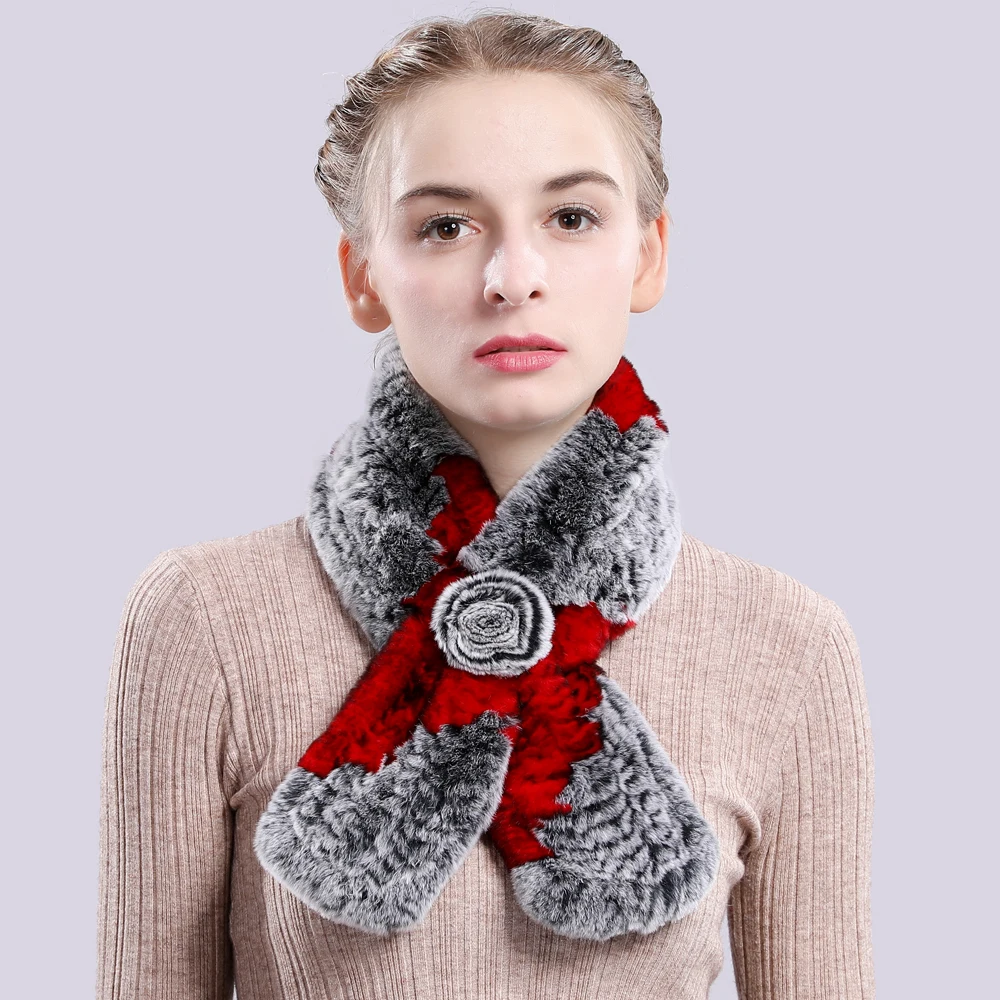 2021 новые качественные женские зимние теплые мягкие Настоящий мех кролика шарф 100%