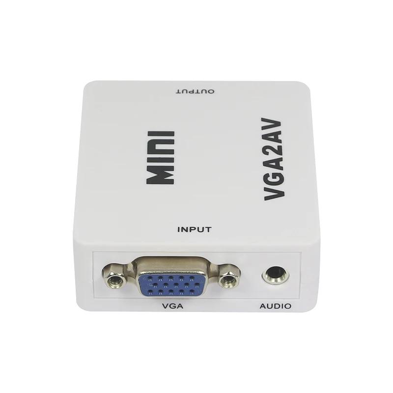 1080P 1 4 высококачественный преобразователь Mini VGA в AV RCA с аудио 3 5 мм CVBS +