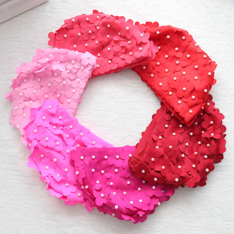 Женская силиконовая шапочка для купания Verzy водонепроницаемая с объемными